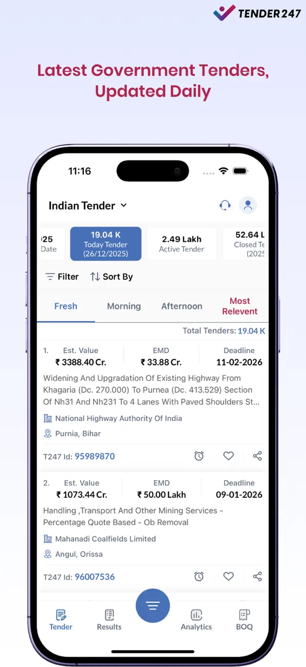 Screenshot #3 pour Tender247 App