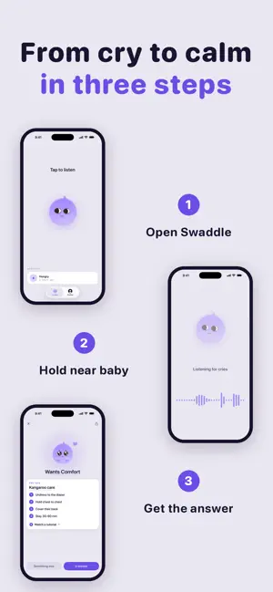 Swaddle - Baby Translator iPhone screenshot 3
