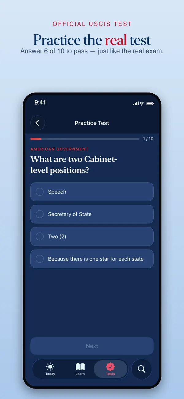 Screenshot #2 pour Civics: U.S. Citizenship