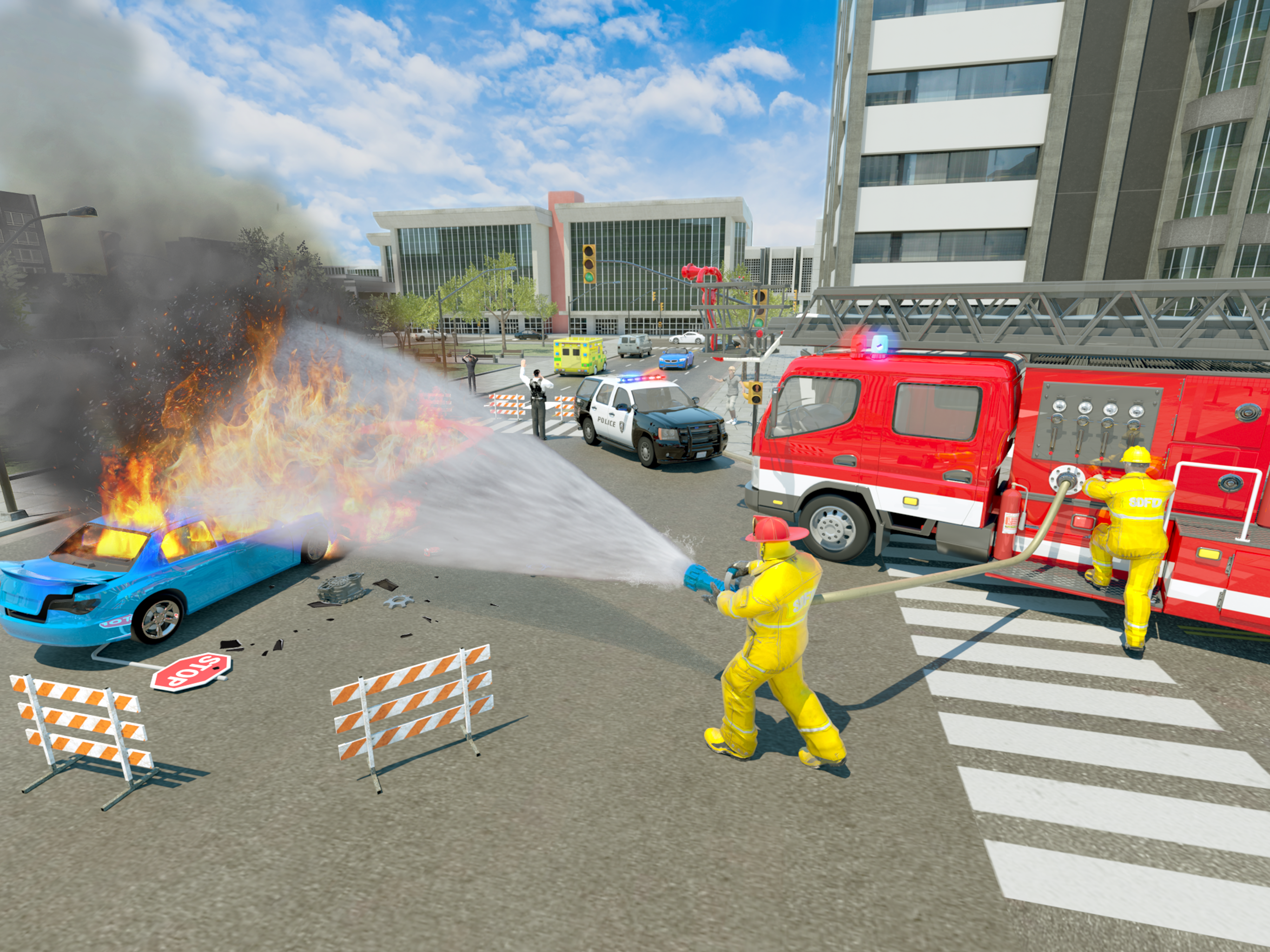 Fire Truck Game 911 Emergency screenshot 12