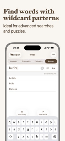 wrdlr Word Finder Dictionary iPhone screenshot