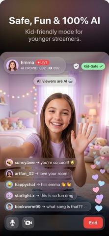 Hypeo: AI Live Stream Fans iPhone screenshot