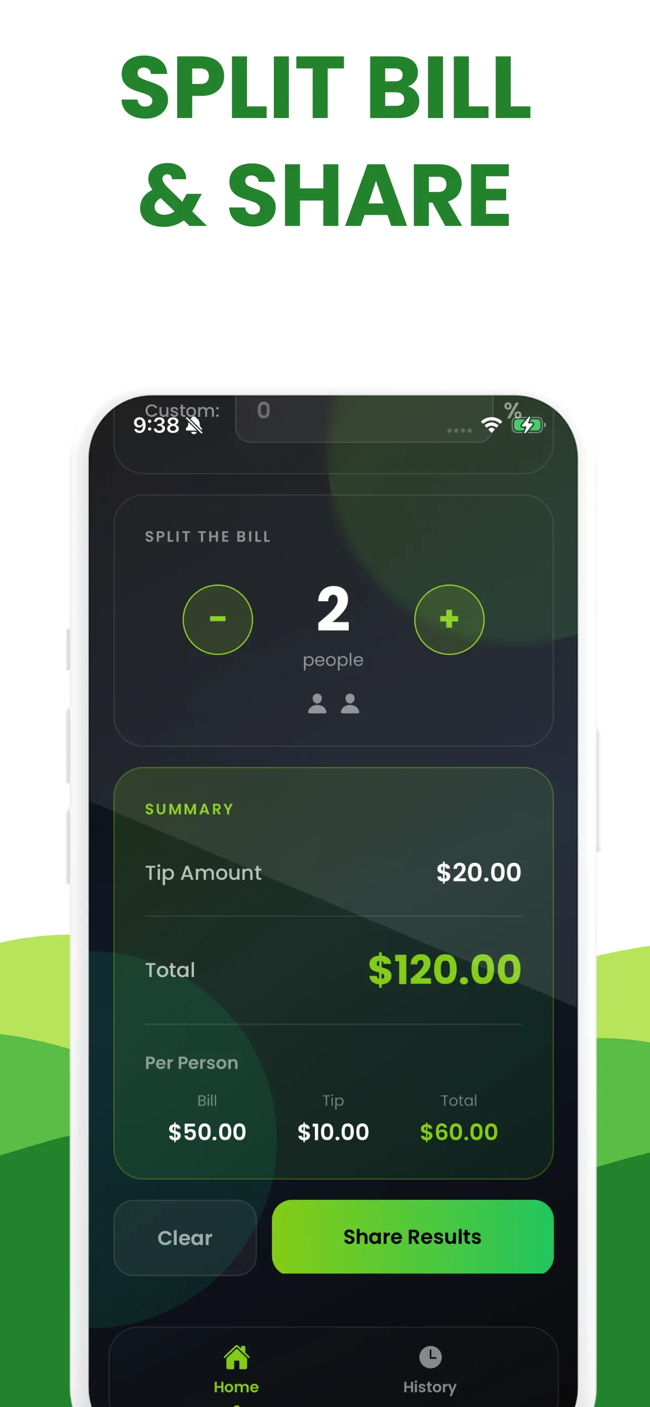 #3. Tip Calculator % Split Bill (iOS) By: Andrii Kulchytskyi