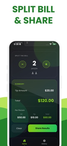 Tip Calculator % Split Bill screenshot