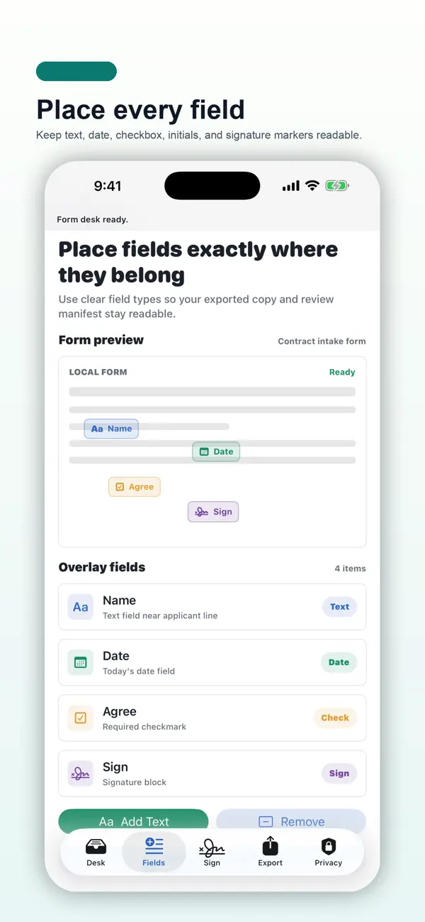Screenshot #2 pour Form Fill Private