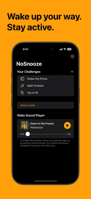 NoSnooze-Alarm Clock Companion screenshot 1