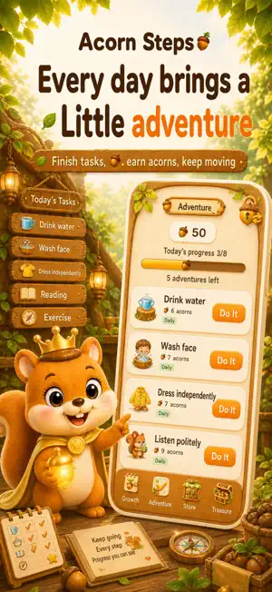 Acorn Steps: Kids’ Habits screenshot 1