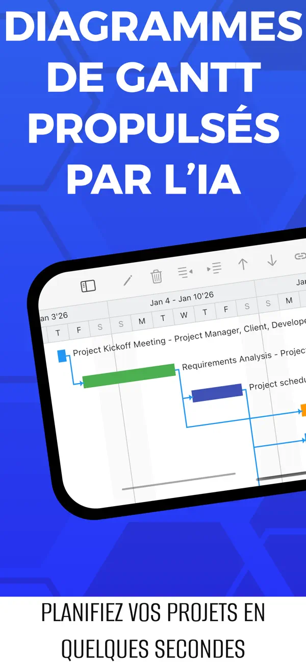 Screenshot #1 pour Diagramme de Gantt+IA Ingantt