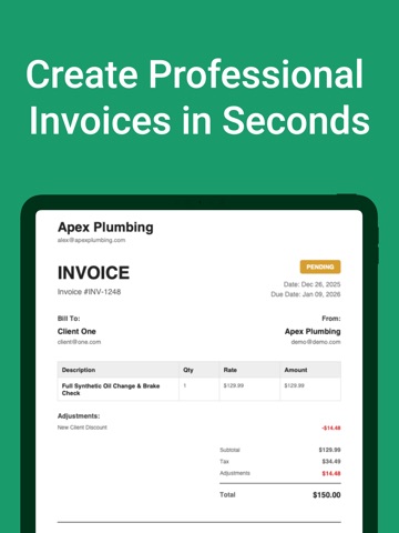 Invoice Maker & Billing: Cuiby iPad screenshot