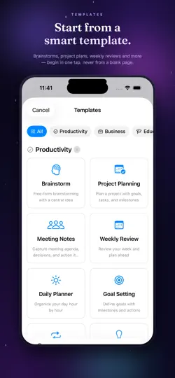 Captura de pantalla de Threadmap: Mind Maps & Collab en iPhone 3