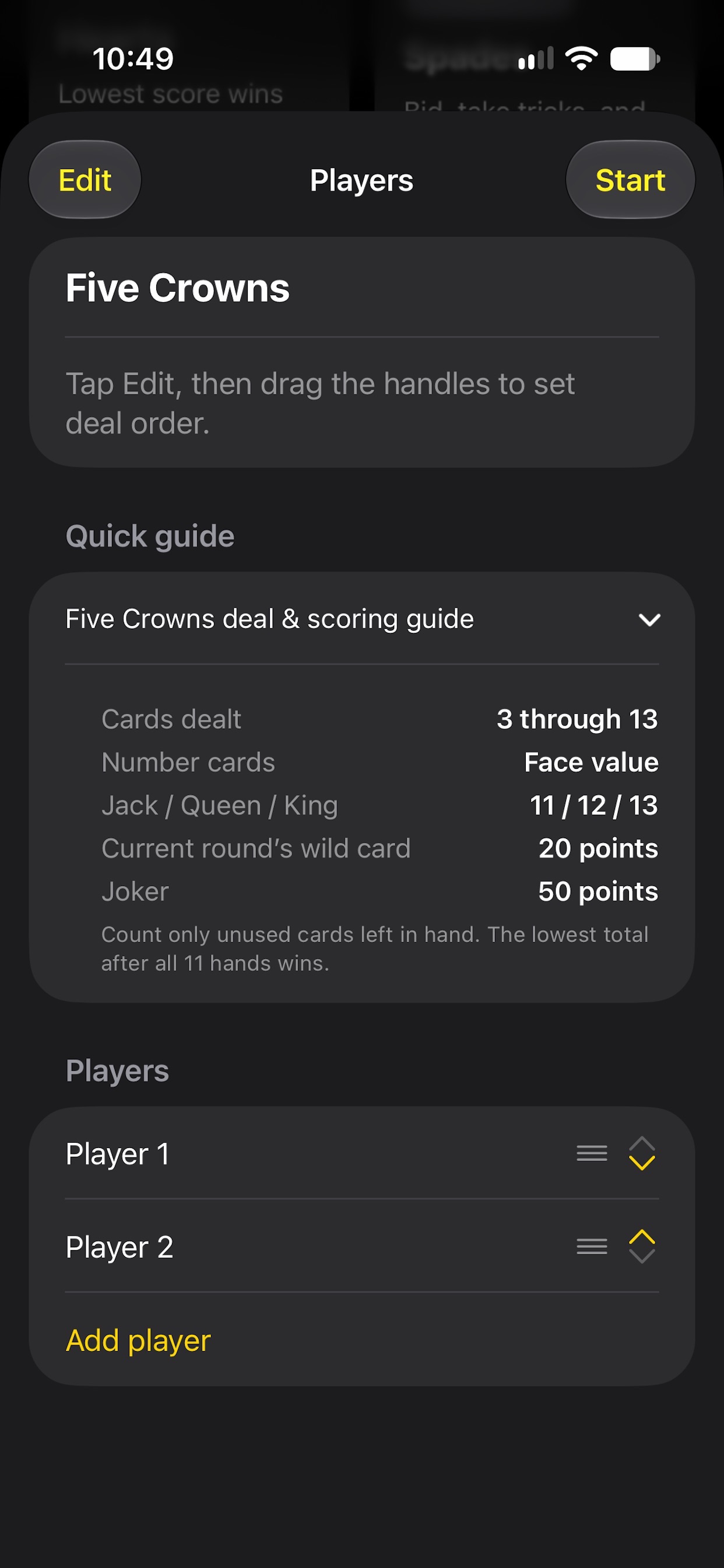 Screenshot 3 of CardGameScore