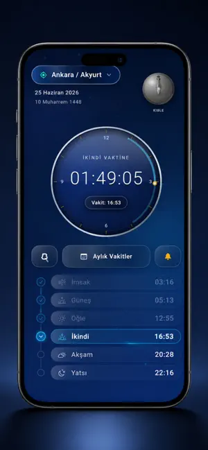 Modern Namaz Vakitleri & Kıble screenshot 3