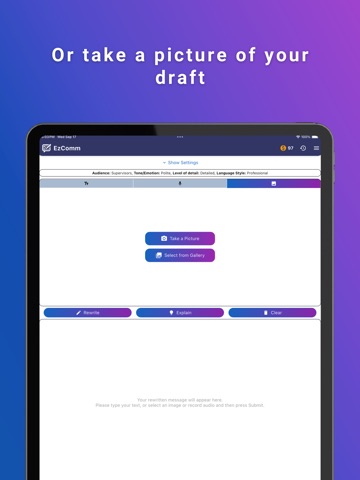EzComm iPad screenshot