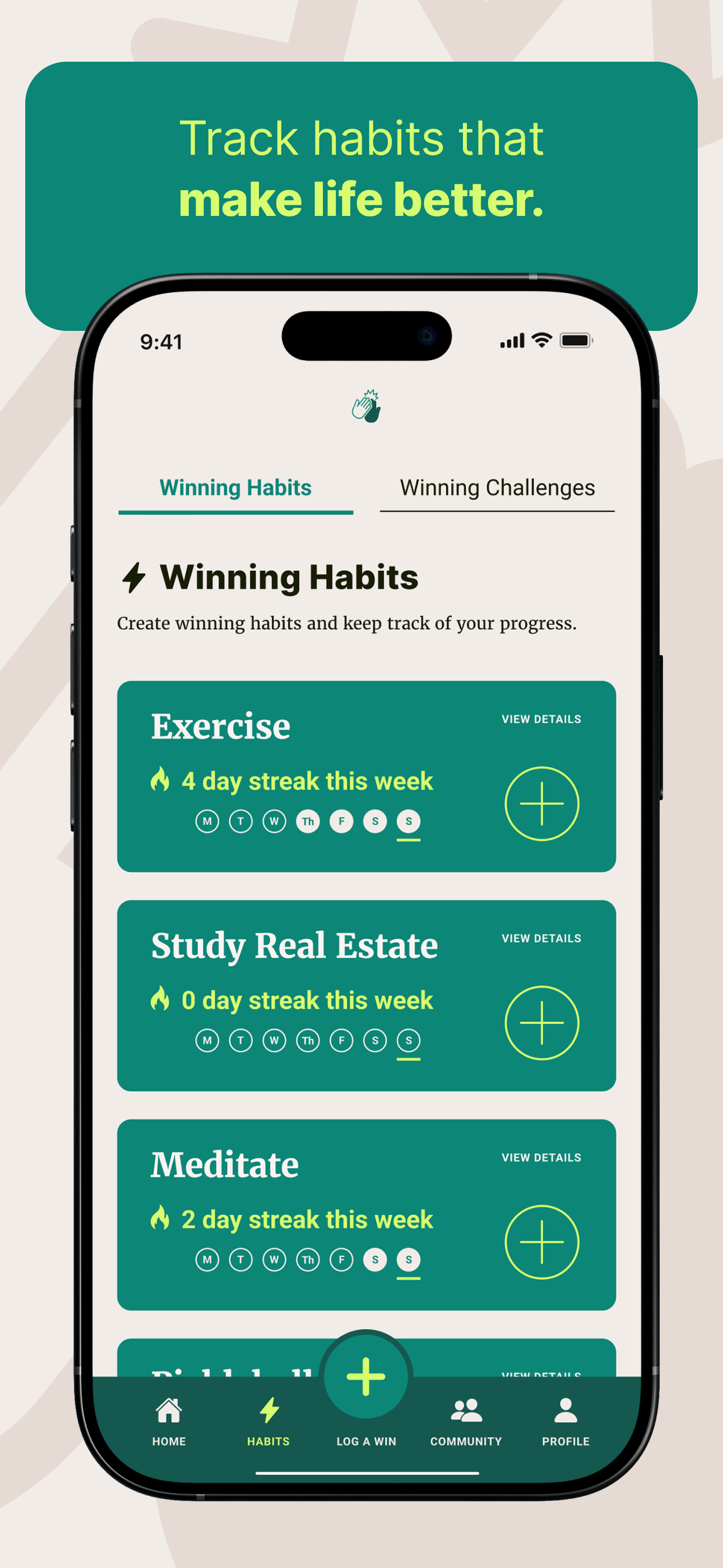 Winable: Winning Habit Tracker