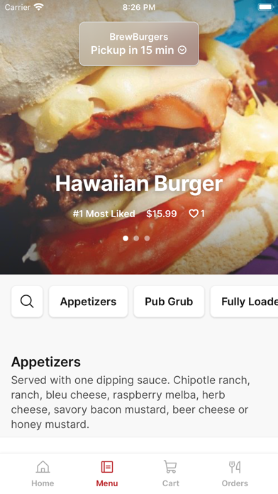 BrewBurgers Back Porch iPhone screenshot 2 - Food & Drink app