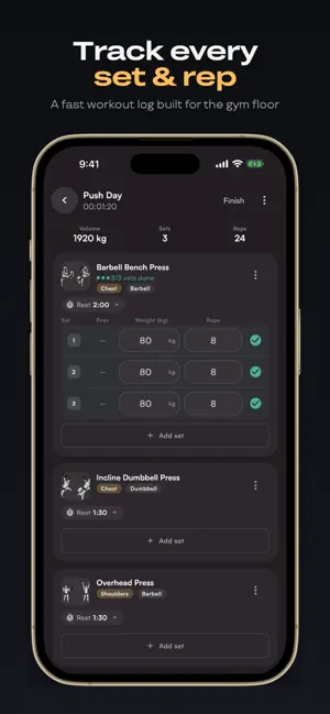 Better: Gym & Calorie Tracker screenshot 4