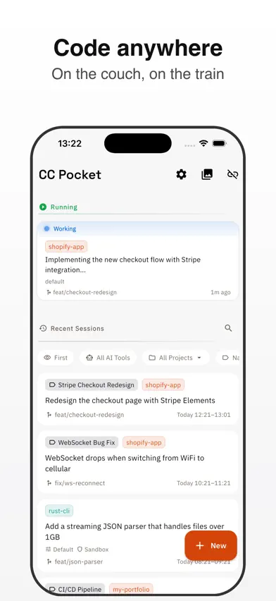 CC Pocket: Code Anywhere screenshot 1