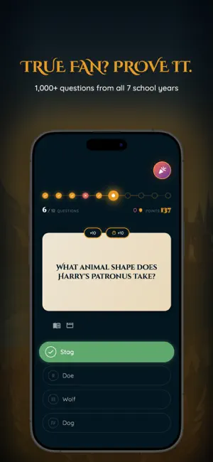 Quiz inspired by Harry Potter screenshot 1