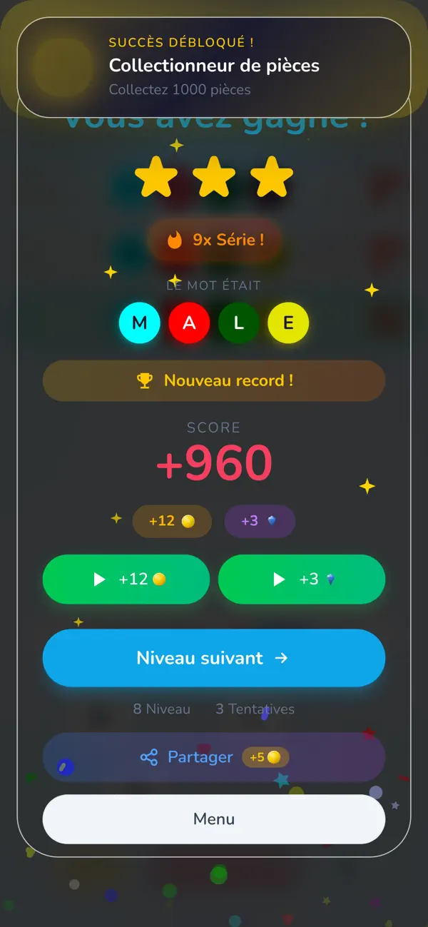 Screenshot #3 pour MindMasterWord - Jeu de Mots