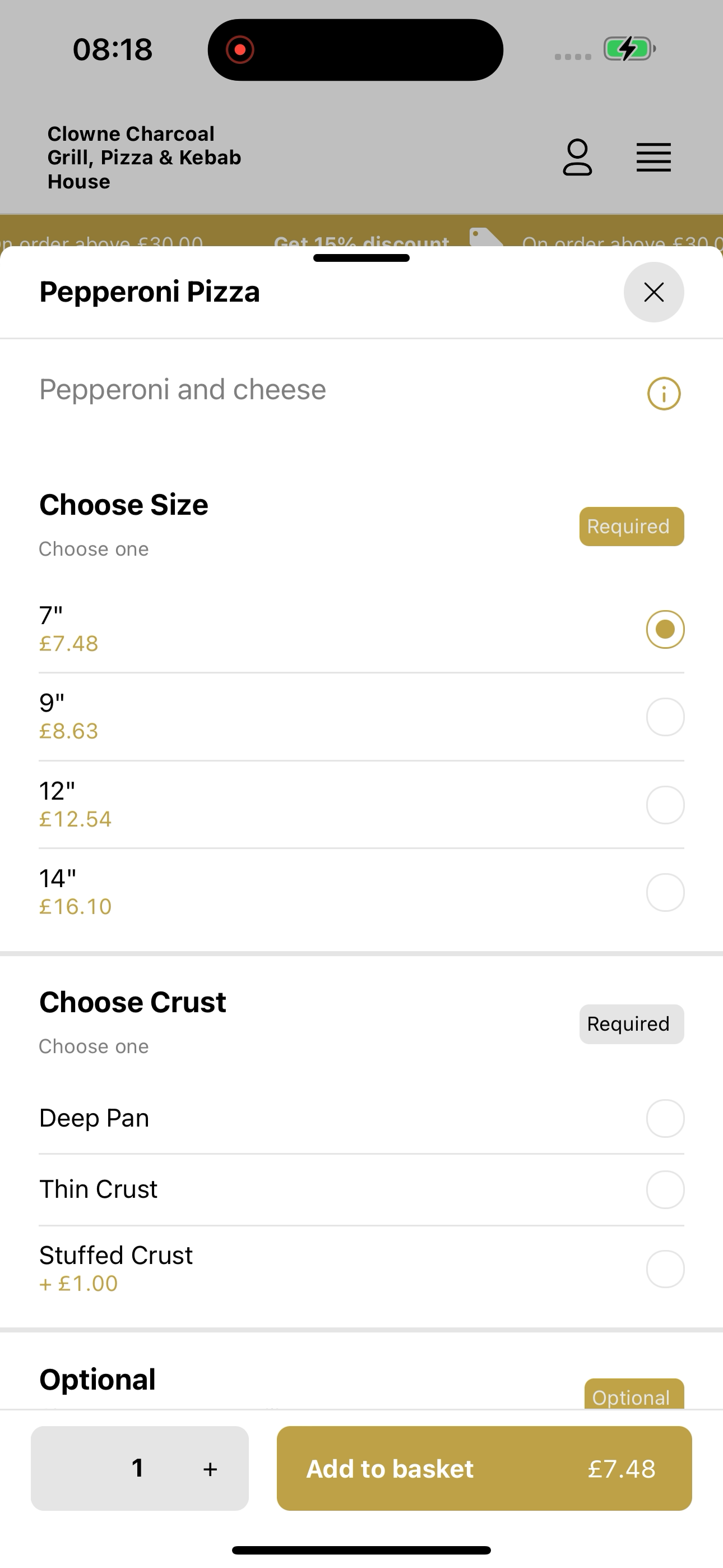 Clowne Charcoal Grill, Pizza screenshot 8