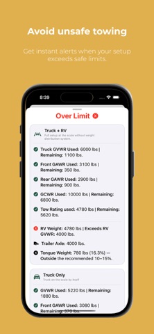 Towing Limit Pro screenshot