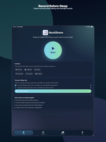 NoctiSnore iPad screenshot