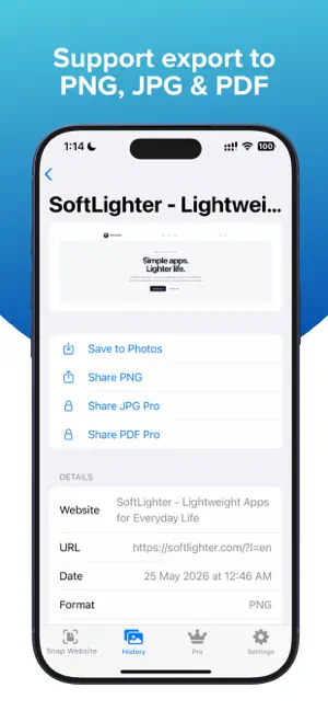 Snap Website screenshot 4