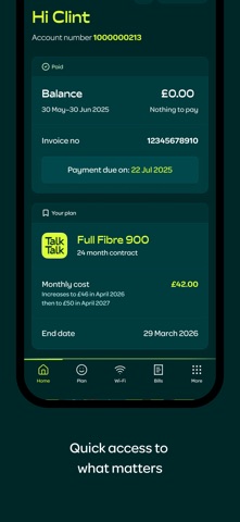 TalkTalk iPhone screenshot 2