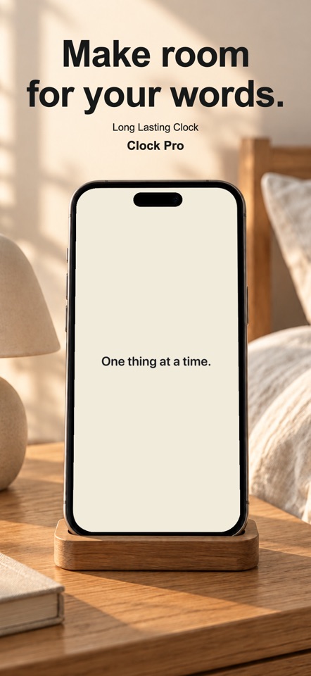 Long Lasting Clock: Fullscreen screenshot 3