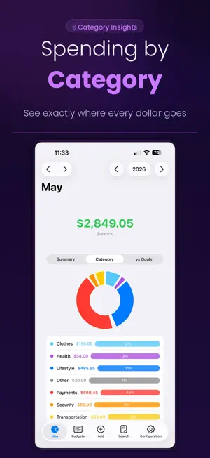 eBudget: Expense Money Tracker screenshot 1