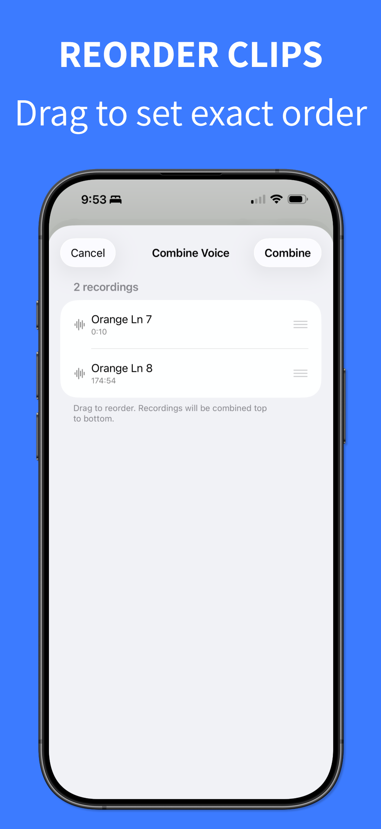 Combine Voice Memos +
