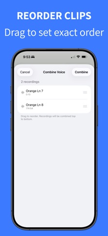 Combine Voice Memos + Screenshot 3 of 4