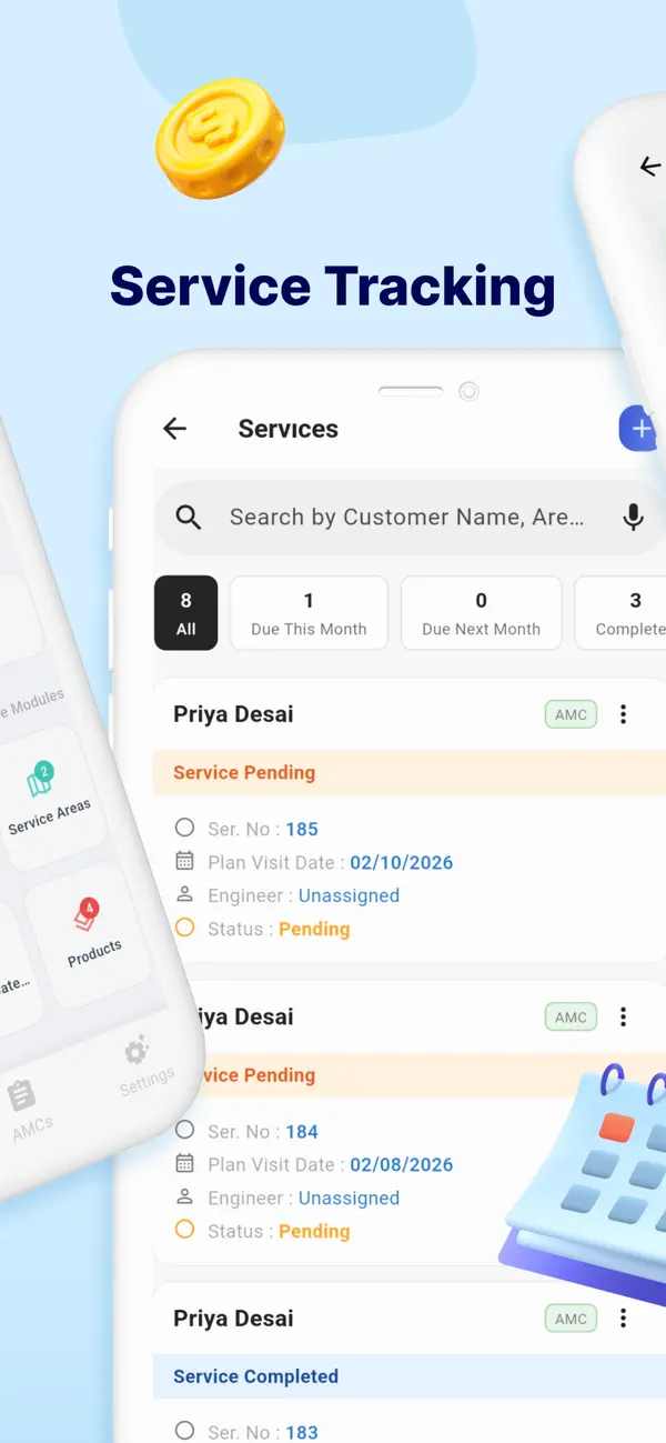 Screenshot #1 pour AMC Management: Service CRM