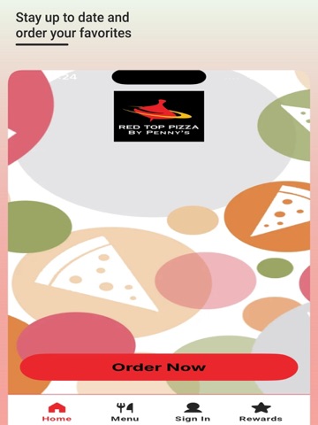 Red Top Pizza iPad screenshot