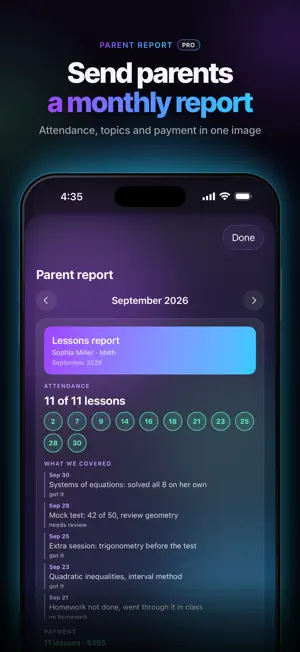 Schedule Lesson screenshot 4