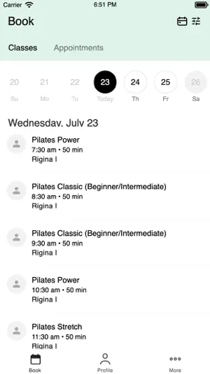 Backstage Pilates screenshot 2