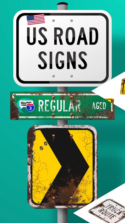 Road Signs USA Set (Aged)
