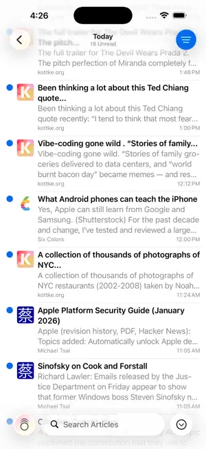 NetNewsWire: RSS Reader screenshot 4
