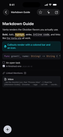 Vanta — Markdown Notes Screenshot 2 of 6