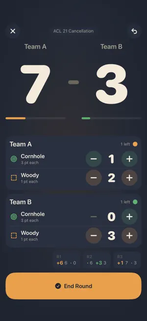 Cornhole Scorekeeper: Bag Toss screenshot 1