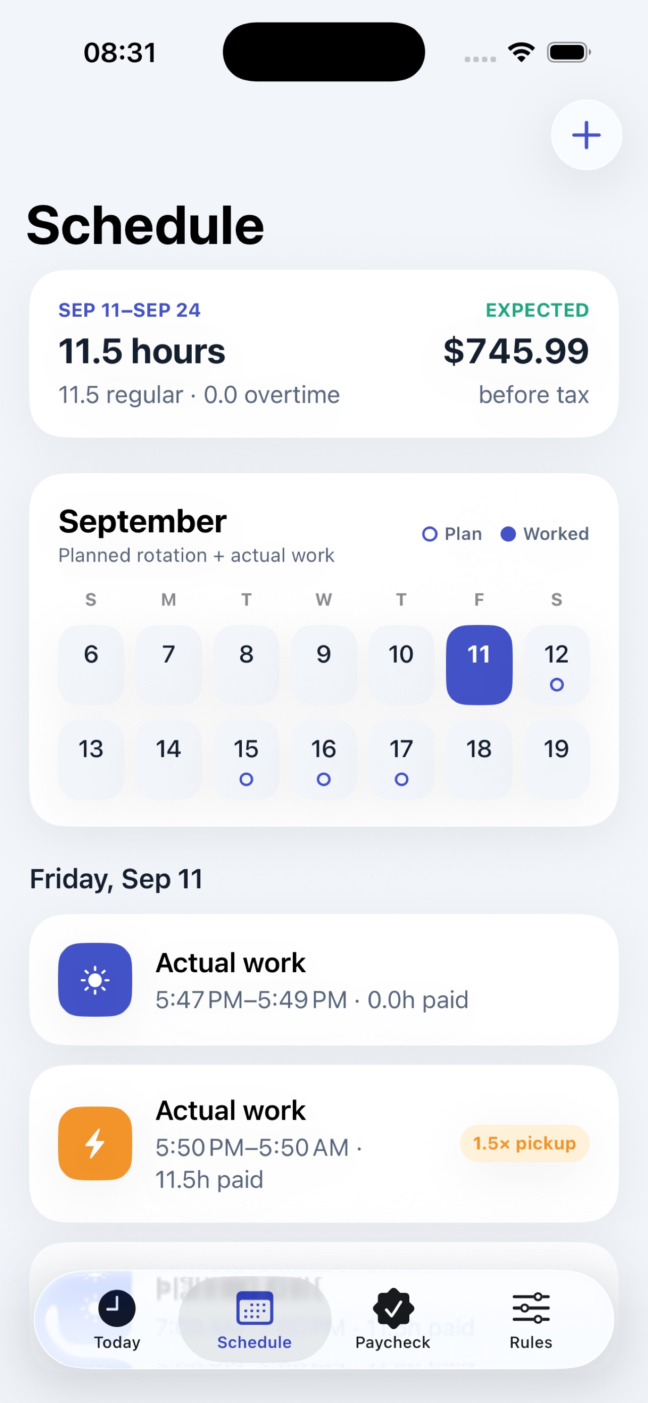 Screenshot 2 of ShiftCheck: Work & Pay