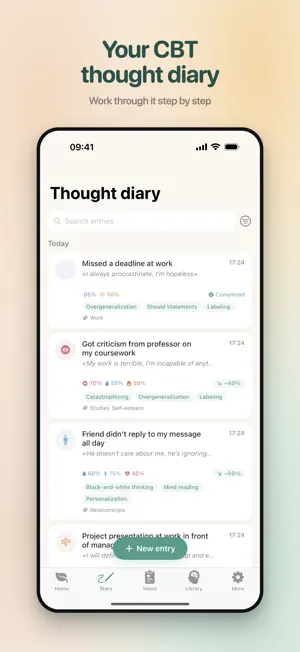 Mezame — CBT Thought Journal screenshot 2