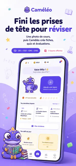 Caméléo: Study Buddy for Kids screenshot 1