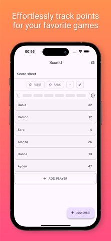 Scored: Simple Scorekeeping screenshot