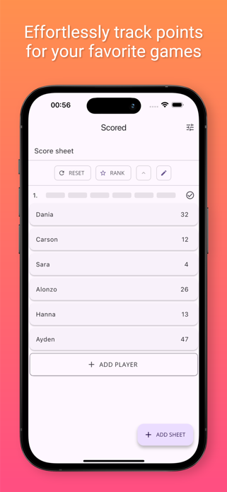 Scored: Simple Scorekeeping Screenshot 1 of 5