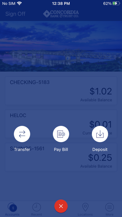 Concordia Bank Mobile Screenshot