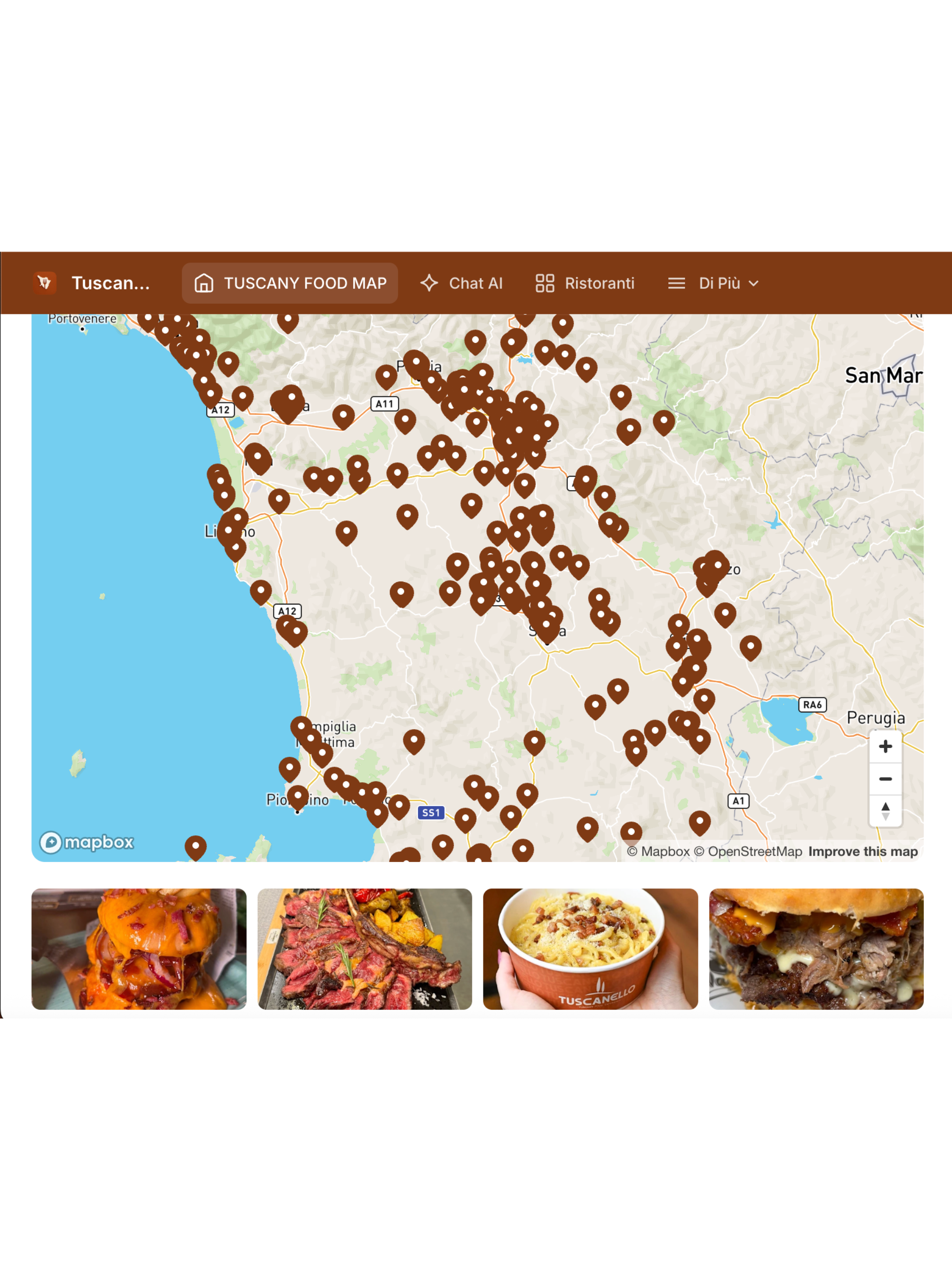 Tuscany Food Map