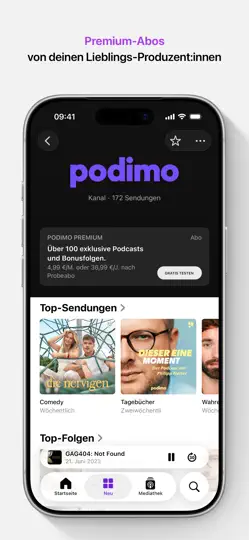Screenshot von Apple-Podcasts auf dem iPhone 2