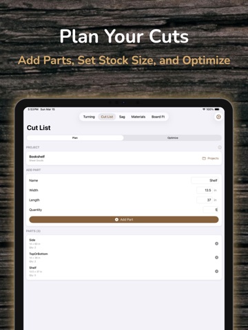 Wood Calc: Shop Calculator iPad screenshot