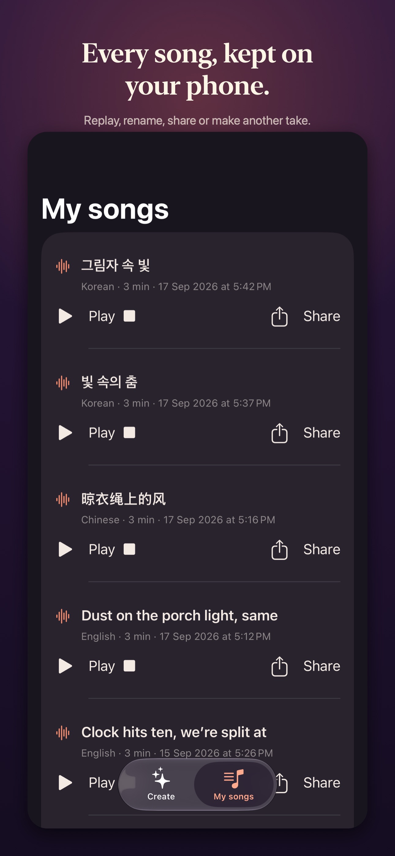 Screenshot 6 of Lyrisona: AI Song Maker